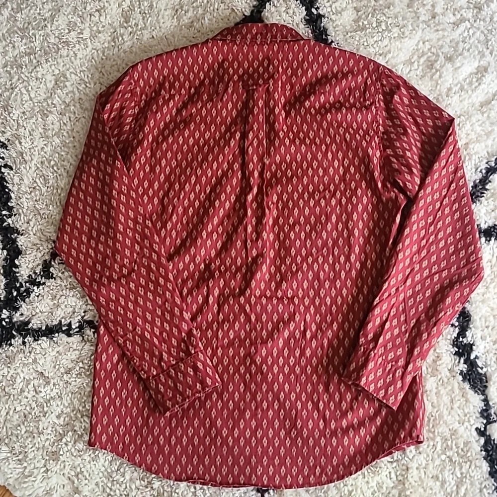 American Eagle Seriously Soft Classic Fit Lg Slv Button Down Shirt  Sz LT. Rust - Picture 7 of 12